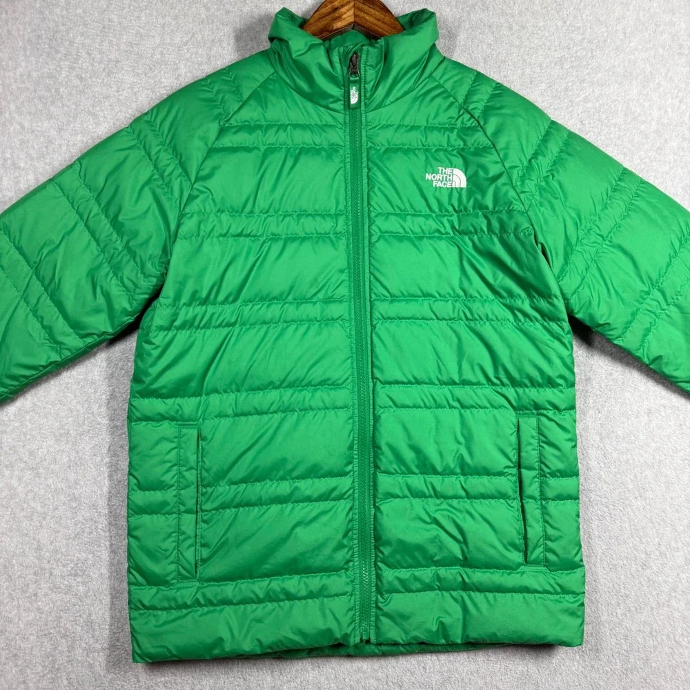 The North Face Alpz 550 Down Jacket Boys XL 18/20 Green Puffer Coat